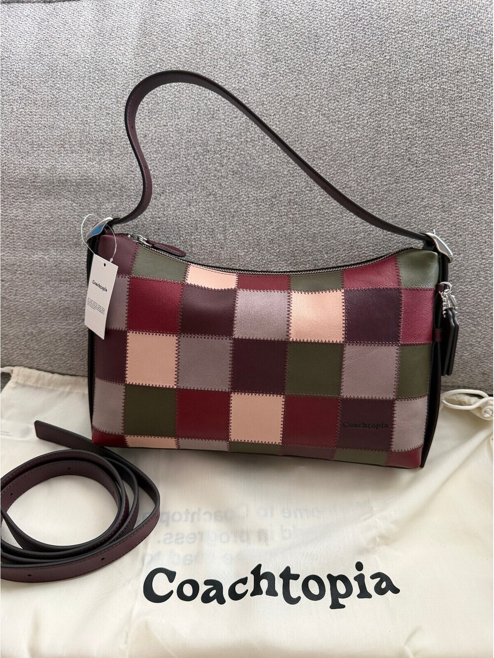 NWT Coachtopia Alter/Ego Slouchy Bag Dark Ruby/Olive CFI66